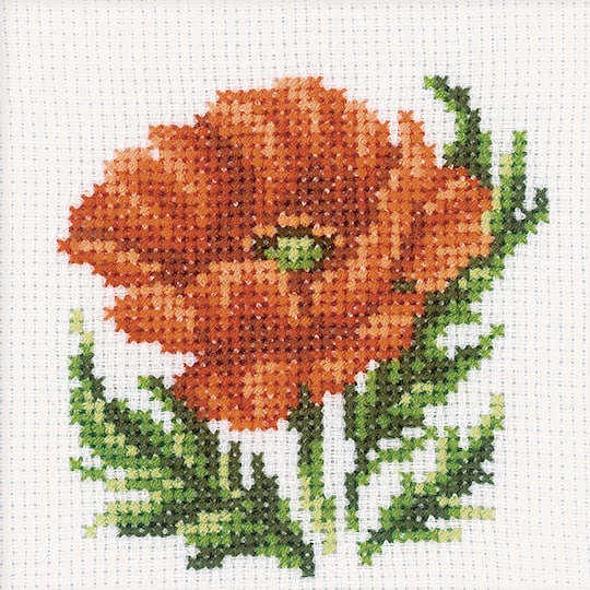 Counted Cross Stitch Embroidery Kit Run Away Poppies RTO Manufacture 